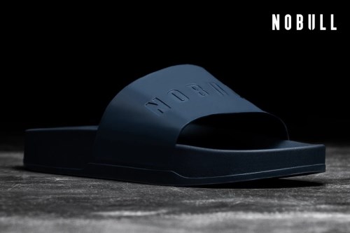 NOBULL Lightweight Mens Slides Navy UK-KBX72